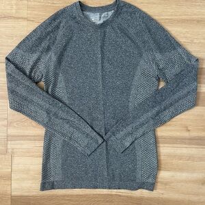 Figs Charcoal Heather Long Sleeve Top